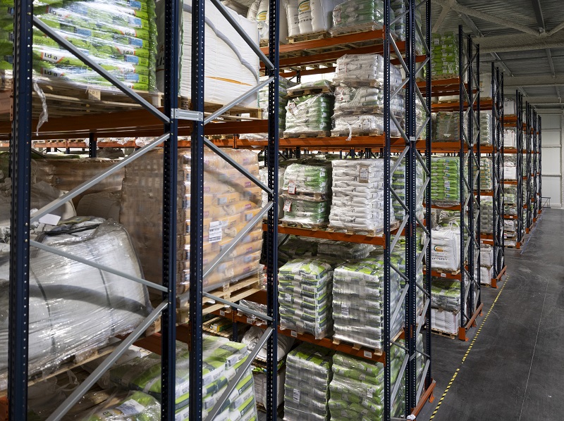 Transports Laporte - Stockage sur racks - Logistique